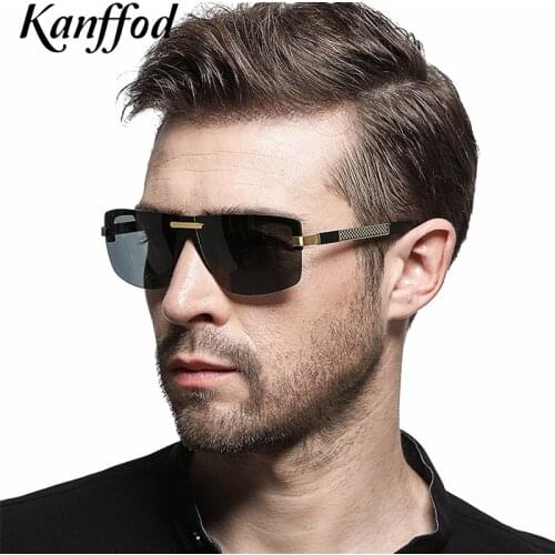 Kanffod HD Polarized Square Sunglasses Men Rimless Luxury Brand Designer High Quality Gafas Polarizado Oculos De Sol UV400