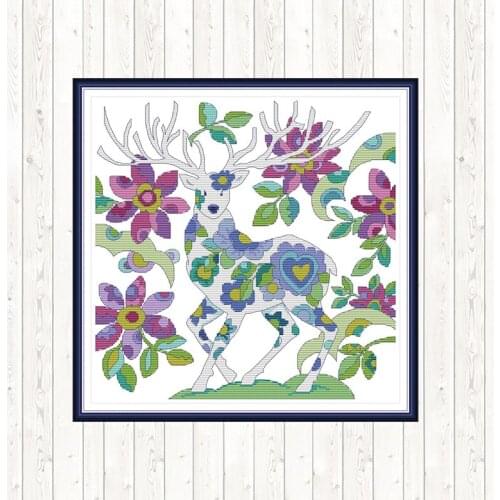 Deer Needlepoint DIY Animal Embroidery Needlework Sets Home Decor Cross Stitch Kits Counted Dmc 14ct 11CT Cross Stitch Pattern