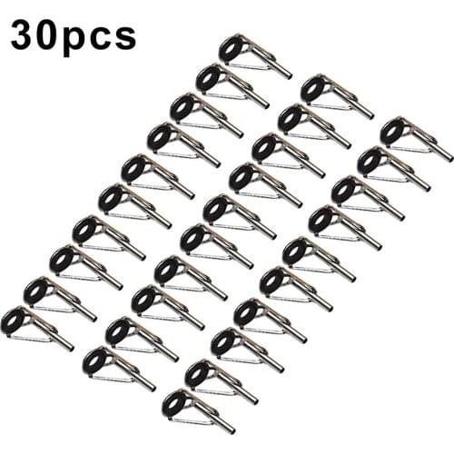Iron Fishing Rod Guide Rings Part Tool 6 Kinds of Diameter Smooth 30pcs Set Practical Useful