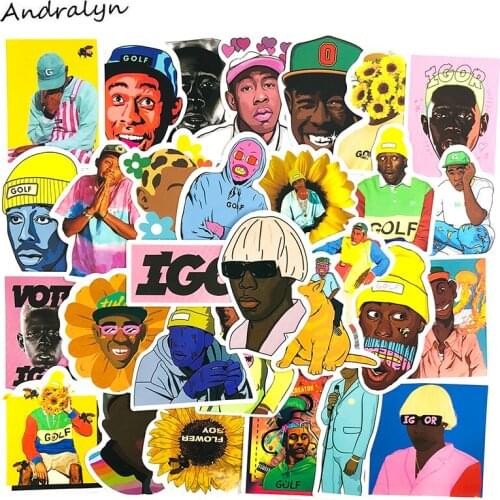 10/50Pcs American Rapper Tyler The Creator Stickers For Motorcycle Skateboard Bicycle Laptop Suitcase Guitar Car Helmet Box