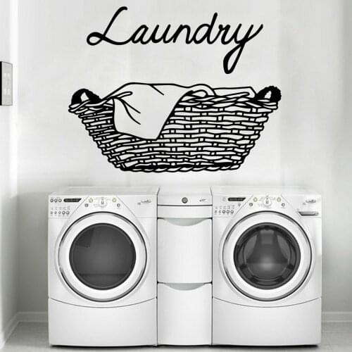 Cartoon Laundry Wall Stickers Self Adhesive Art Wallpaper For Kids Rooms Diy Home Decoration Vinyl Art Decal
