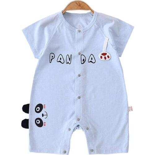 Baby Boys Girls Romper Cotton Short Sleeve Letter Print Jumpsuit Infant Clothing Cute animals Spring Summer Newborn Baby Clothes