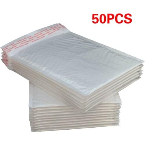 11*13cm 50pc Plastic White Foam Envelope Bag Mailers Padded Shipping Envelope with Bubble Mailing Bag Gift Wrap Packaging Bags