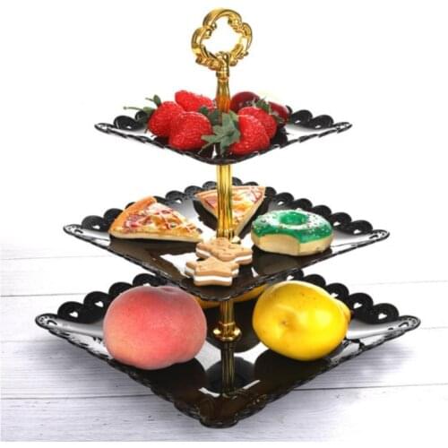 Cupcake Stand Three Layers Fruit Plate Dessert Candy Dish Cake Stand Wedding Cake Dessert Snack Fruit Rack Home Party Supplies