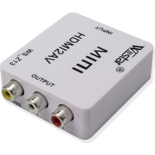 Wiistar HDMI to AV/RCA Converter Adapter HDMI to Composite/CVBS Adapter Video 1080P HDMI2AV Support NTSC PAL for HDTV PS4