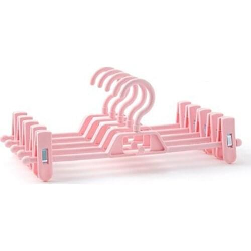 5/10pcs Adjustable Plastic Clothes Rack for Pant Skirt Clip Bra Clothespin Underwear Panties Portable Hanger Clothes Organizer