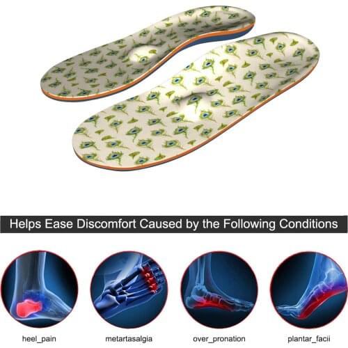 Feather Foot Pain Arch Support Insoles Orthotic Inserts Flat Feet Foot Athletic EVA Shoe Insoles Shock-Absorbant for Men Women