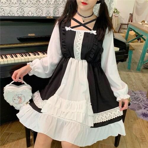 Dress 2021 new fairy skirt soft sister cute original Lolita Lolita skirt female student Korean version