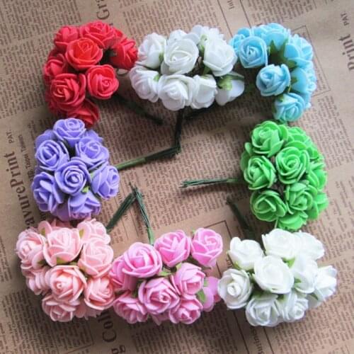 2.5cm Foam rose flower bouquets DIY Party Garland Wedding Centerpieces Bridal Bouquet Crafts Decoration artificial flower wreath