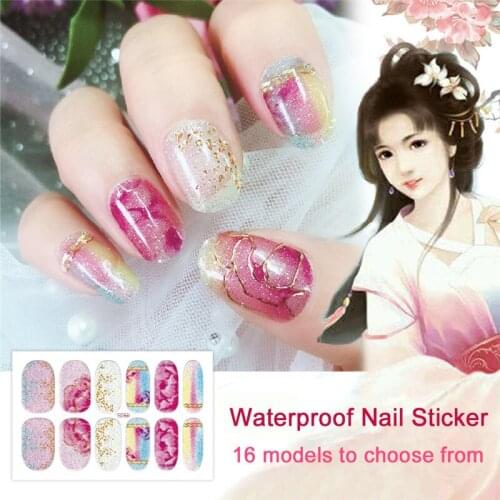 2 Sheets 3D Gradient Nail Art Water Decals Transfer Stickers Manicure Decoration Tips Stamp DIY Salon