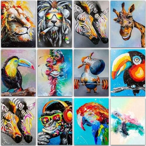 5D Diamond Painting animals ostrich horse lion Full Square&Round Diamond mosaic paint Diamond embroidery Cross stitch home decor