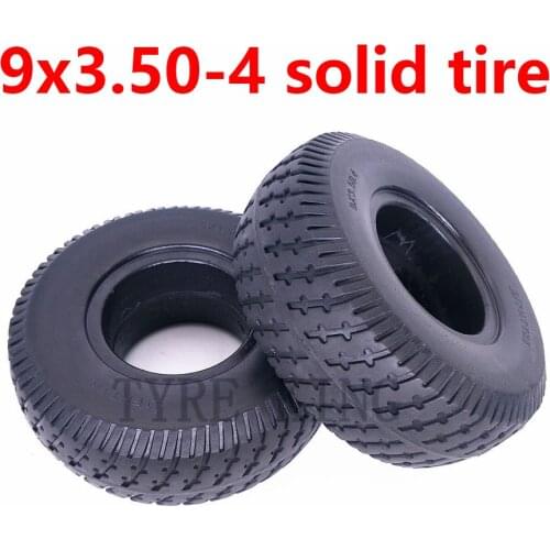 9x3.50-4 Solid Non Pneumatic Tire Fits Gas Scooter Skateboard Pocket Bike Electric Tricycle Explosion Proof Tyre Accessories