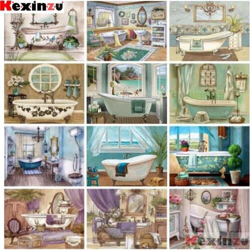 KEXINZU Full Drill Diamond Painting"Planet spaceship landscape"DIY Picture Of Rhinestone 5D Diamond Embroidery Cross Stitch Deco