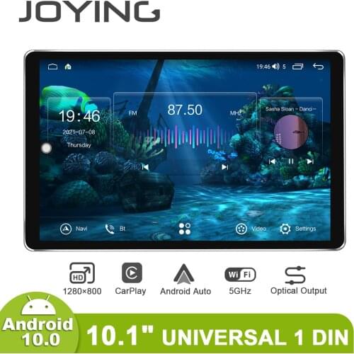 10"Autoradio 1 Din Android 10 Head Unit Car Radio Stereo 1280*800 6GB 128GB Multimedia Player Apple Carplay Steering Wheel DVR