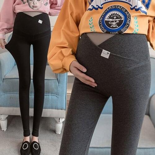 Maternity pants outer wear pregnant women leggings spring and autumn new style trousers belly lift pants feet pants trousers