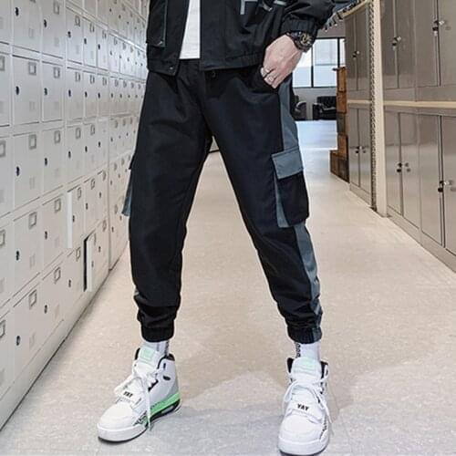 Streetwear Mens Multi Pockets Cargo Harem Pants Hip Hop Casual Male Track Pants Joggers Trousers Fashion Harajuku Men Pants