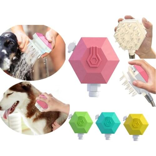 Pet Shower 3 in 1Dog Bath Brush Grooming Massage Shower Head Sprayer Shampoo Shower Gel Dispenser For Dog Cat Massage Grooming