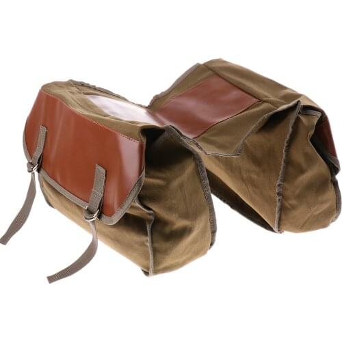 Double Panniers Mountain Road Bike Rack Trunk Bag Bicycle Rear Seat Saddlebags