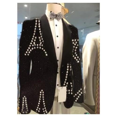 2021 Fashion Black Decals wedding suits for men coat man slim fit groom best man party formal busines leisure Blazer only jacket