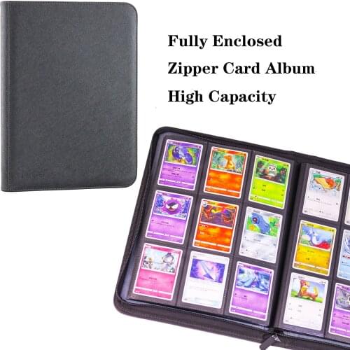 MeeT YX Fiber Edition Fully Closed Zipper 9 Pockets Card Book Card Album For Board Game TCG MTG Trading Cards With 20 Card Pages
