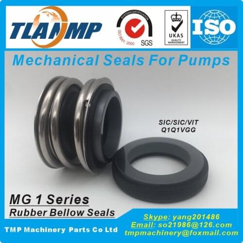 MG1/25-G60 , MG1/30-G60 , MG1/35-G60 , MG1/45-G60 Mechanical Seals with AF-LAS TFE/P Rubber and SUS316L Steel for Chemical use