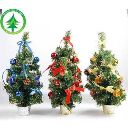 1Pcs Mini Tabletop Christmas Tree Decorated with Balls Festive Holiday Decor Wholesale New 2020