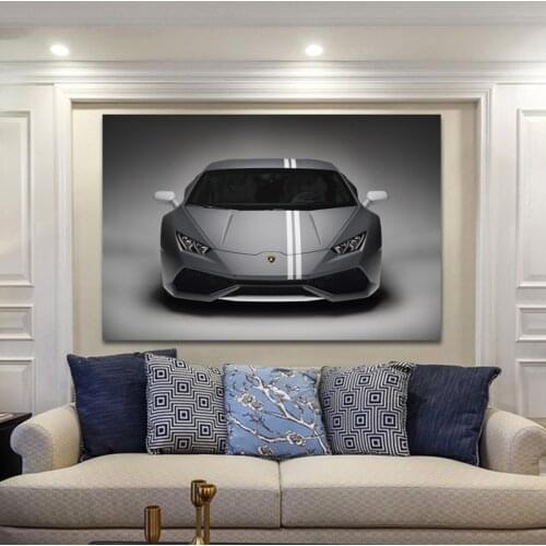 Huracan LP 610-4 Sport Car Monochrome Wallpaper Supercar Posters Canvas Print Paintings Wall Art for Living Room Decor