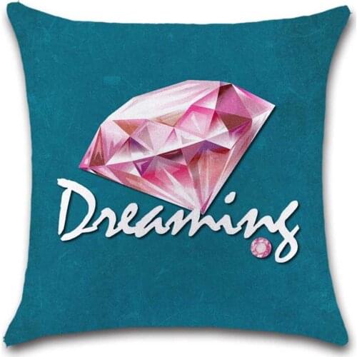 Diamond pink shine painting soft white Cushion Cover Decorative sweet Home sofa seat friend childrens bedroom gift pillowcase