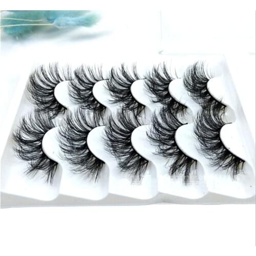 New 2-5 Pairs Natural False Eyelashes Fake Lashes Long Makeup 3D Mink Eyelashes Fluffy Lashes Extension Mink Eyelashes Maquiagem