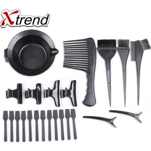 The New Useful Hairdressing Hair Dye Bowl Comb Brush 23 Piece Combination Packages Toning Tint Coloring and Fashion Styling Tool