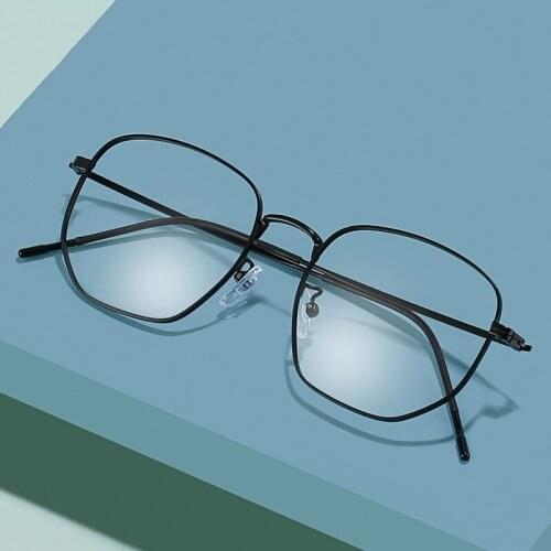 Blue Light Blocking Glasses Anti Eye Strain Fashion Metal Frame Glasses For Reading Play Computer HSJ88