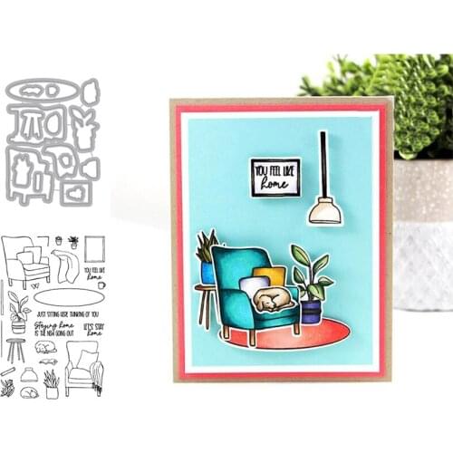 Staying Home Is The New Going Out Stamps and Dies 2020 for DIY Scrapbook Card Making Home Stay Phrases New Dies And Stamps