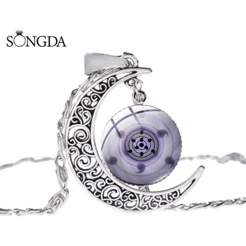 Hot Anime Naruto Sharingan Eye Necklace Uchiha Itachi Sasuke Kakashi Pendant Mens Chain On The Neck Chains Choker Gifts Jewelry