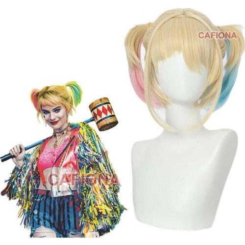 Lovely Clown Monster Wig Sexy Suicide Cosplay Costumes Jacket Gilrs Carnival Synthetic Hair Women Halloween