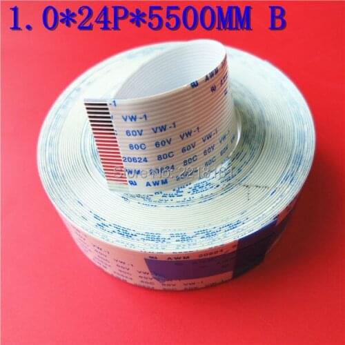 1pc wholesale Flat data cable 24 pins 5.5M for Large format solvent printers Gongzheng Infinity Phaeton