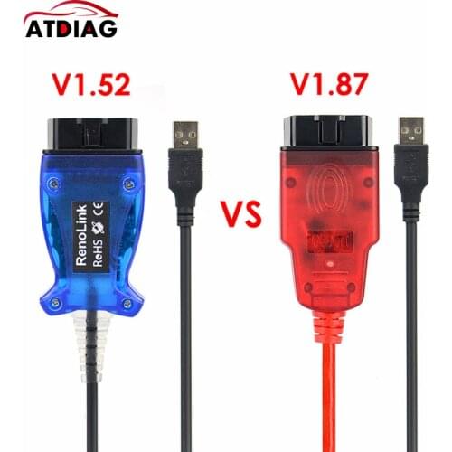 Newest Renolink V1.87 OBD2 ECU Programmer for Renolink V1.52 Car Diagnostic Cable Key//ECM/UCH/Programmer