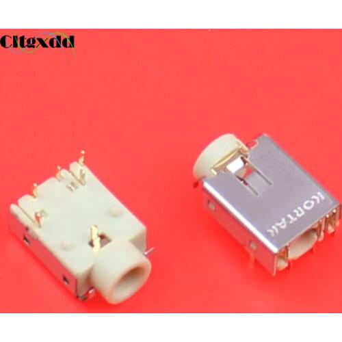 Cltgxdd 6pin Stereo audio headphone socket Video 3.5 Stereo Video Connector Full Cover earhone jack interface green