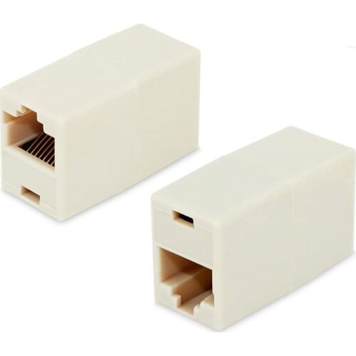 2pcs RJ45 Female To Female Network Ethernet LAN Splitter Connector Transfer Head RJ45 Adapter Coupler CAT5 Cat5e