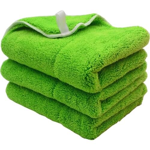 3PCS 40cmx30cm 800GSM Super Thick Plush Microfiber Car Cleaning Cloth Car Care Wash Microfibre Wax Polishing Detailing Towel