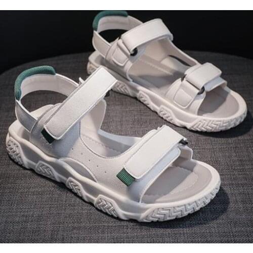 Genuine Leather Hook&Loop Sandals Female Fashion Sandals For Women High Quality Ladies Shoes Summer Platform Sandalias cx98