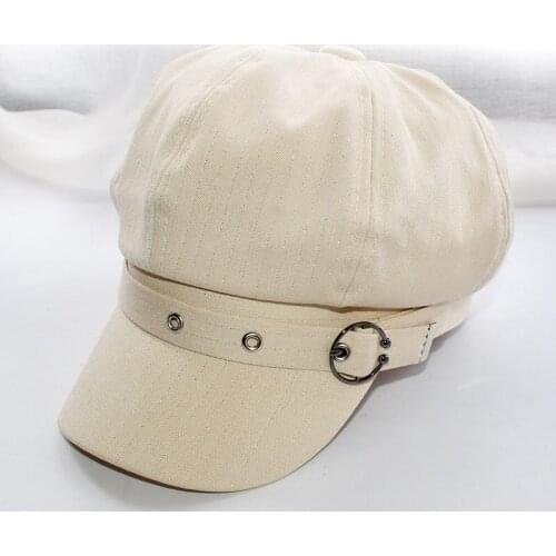 Net red star octagonal cap female spring and summer thin tie day is beret retro cap tide duck tongue Free Shipping