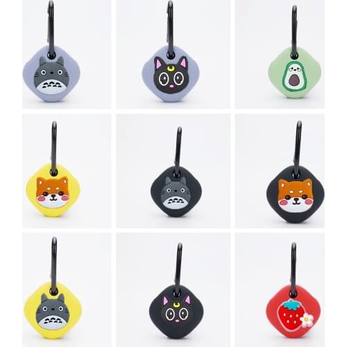 For Samsung Galaxy SmartTag Cases cartoon dog /cat Anti-lost Silicone Case for Galaxy Smart Tag Locator Tracker Protection Cover
