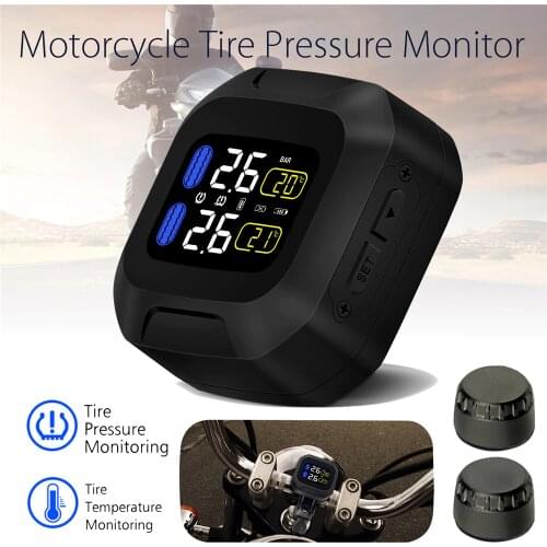M3 LCD Motorcycle TPMS Tyre Pressure Monitor System With USB External Sensors Moto Waterproof Wireless Alarm Pressure Gauge