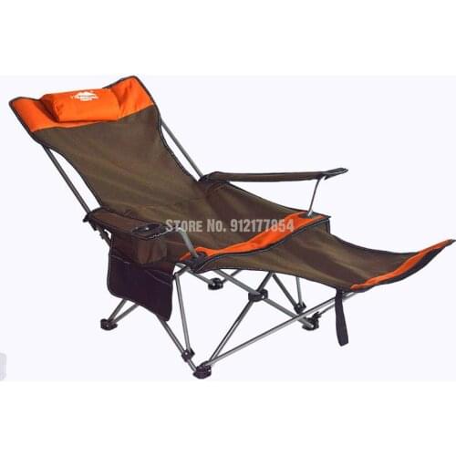Outdoor Leisure Folding Chair Reclining Chair Nap Bed Portable Outdoor Camping Back Fishing Chair Sitting And Lying Dual Purpose