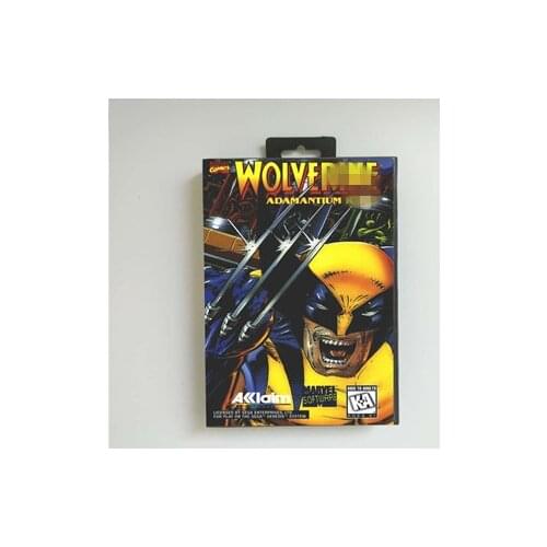 Wolverined Adamantium Rage - USA Cover With Retail Box 16 Bit MD Game Card for Sega Megadrive Genesis Video Game Console