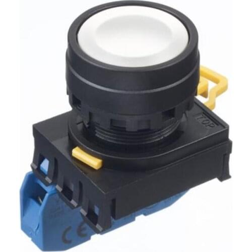 YW1B-M1E10W PB SWITCH, SPST-NO, 10A, 120VAC, SCREW white Pushbutton Switch, 10 A, 600 V