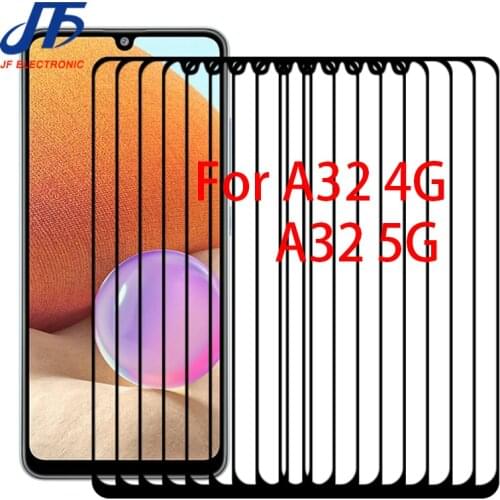 10Pcs/Lot For Samsung Galaxy A32 5G A326 Touch Screen Front Glass Panel LCD Outer Lens A32 4G A325 Front Glass With OCA Glue