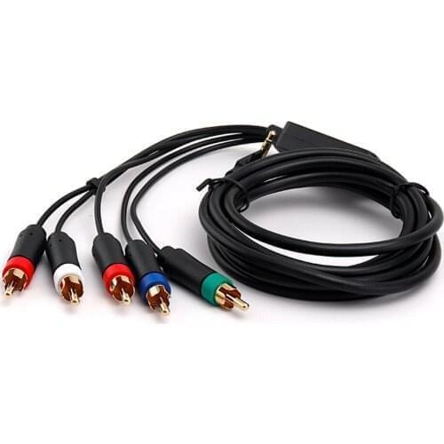 100PCS Black 1.8m component Audio Video AV cable for PSP2000/3000