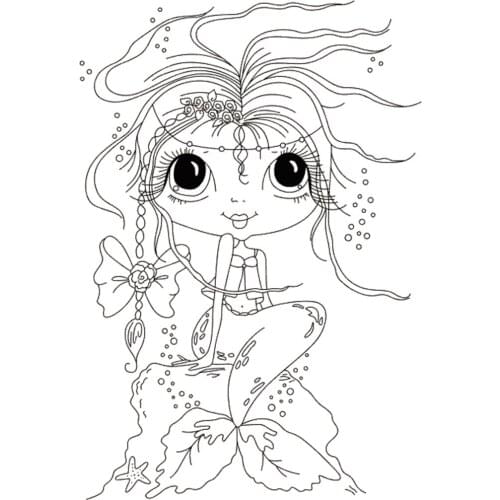 10x6 Mermaid New Transparent Clear Rubber Stamp Sheet Cling Scrapbooking Photo Album PaperCard DIY Craft