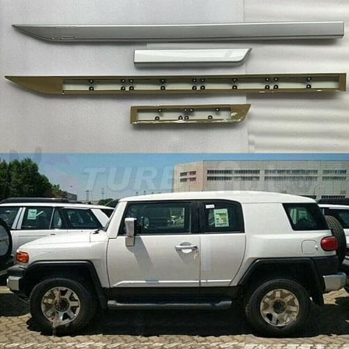 4Pcs Door Side Sill Molding Trim Guard Cover Fits for FJ Cruiser 2007-2016 car modification